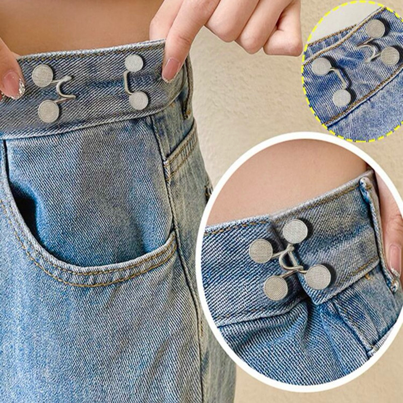 Botão Instantâneo Ajustavel Cintura Estreita Pense Jeans Para Calça Clips Roupa Sem Costura DIY Facil Ajuste Roupa SHT01