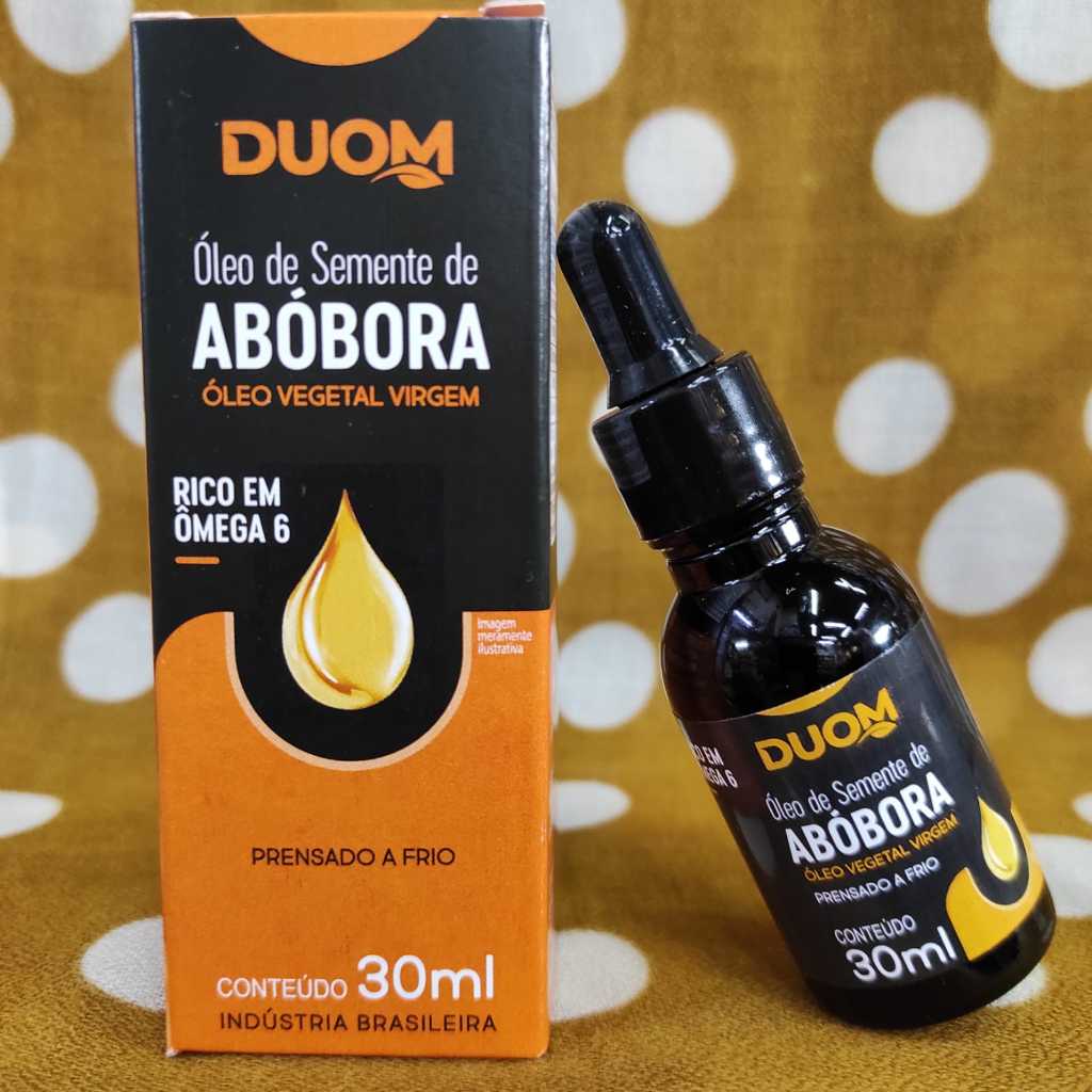 ÓLEO DE SEMENTE DE ABÓBORA 30ml (Duom) [óleo vegetal virgem, prensado a frio]
