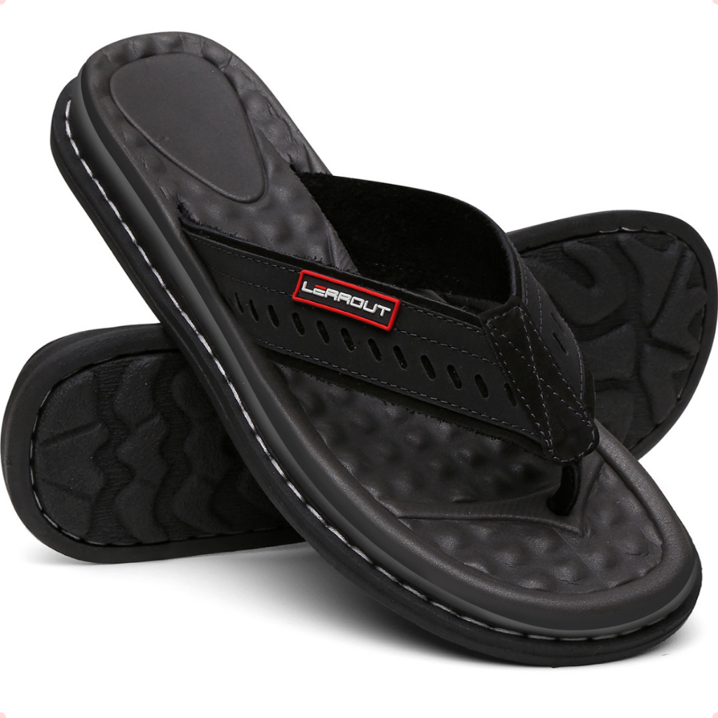 Chinelo Masculino Couro Legítimo Ortopédico Sandália Antistress em Oferta na Shopee