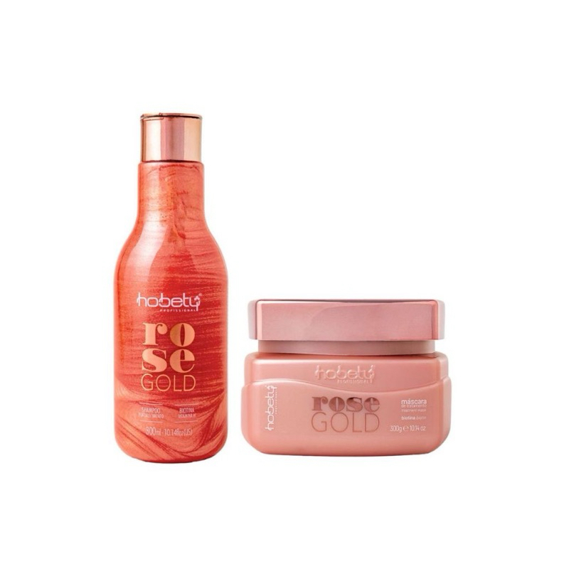 Kit Hobety Rose Gold Crescimento e Força (Shampoo+Máscara) - Original