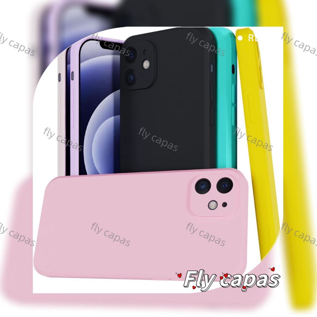 Capa case Aveludado Soft TPU Liquid Silicone Compativel Iphone 6G 7G 8G 7Plus/8Plus XS X XR