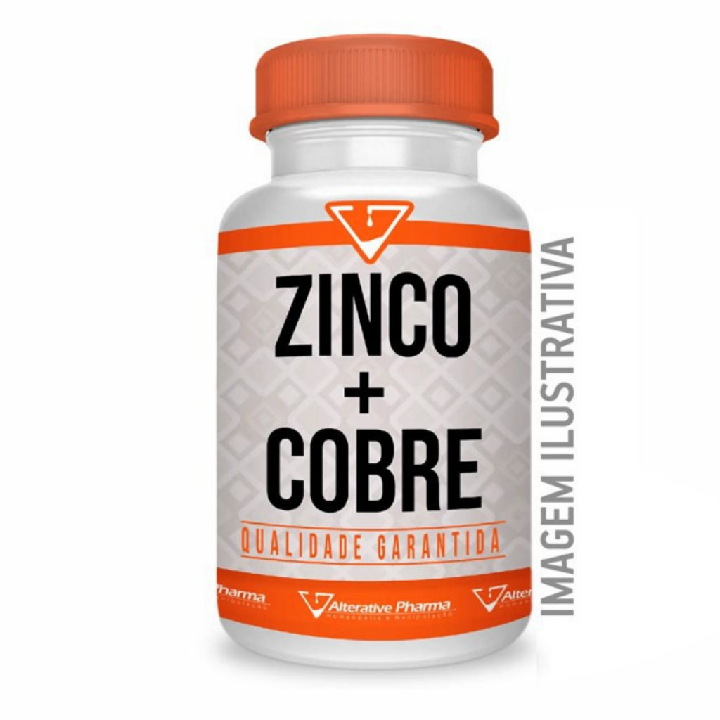 Zinco Quelato 15mg e Cobre Quelato 1mg 120 Cápsulas