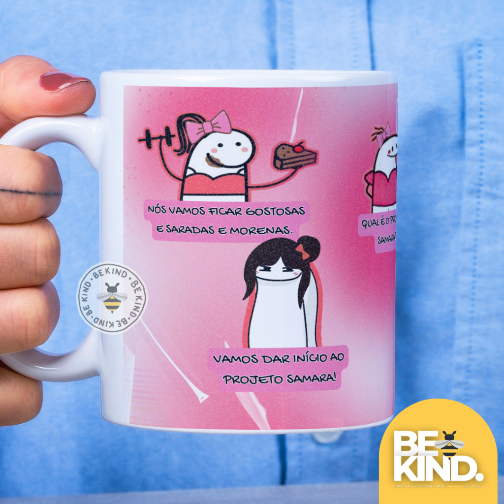 Caneca Personalizada com  foto "Projeto Samara" Sueli e Fátima - Tapas e Beijos Amigas/Amizade | be kind.