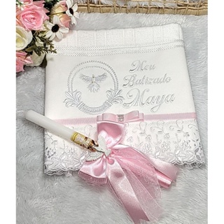Toalha de Batizado/Toalha para BATIZADO"ENVIO RÁPIDO" em Oferta na Shopee