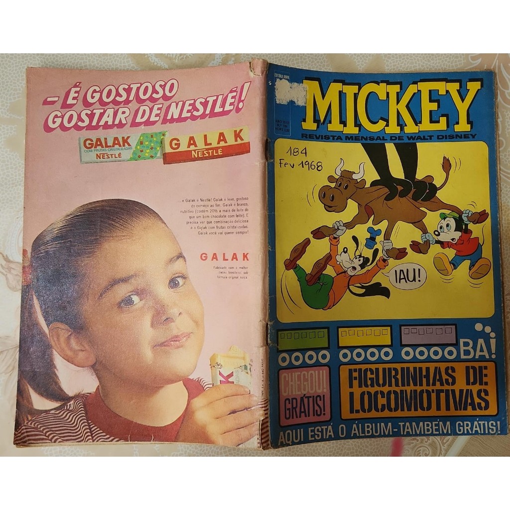 HQ GIBI DISNEY MICKEY NÚMEROS 184 E 190 - VALOR DA UNIDADE A ESCOLHER - EDITORA ABRIL 1968