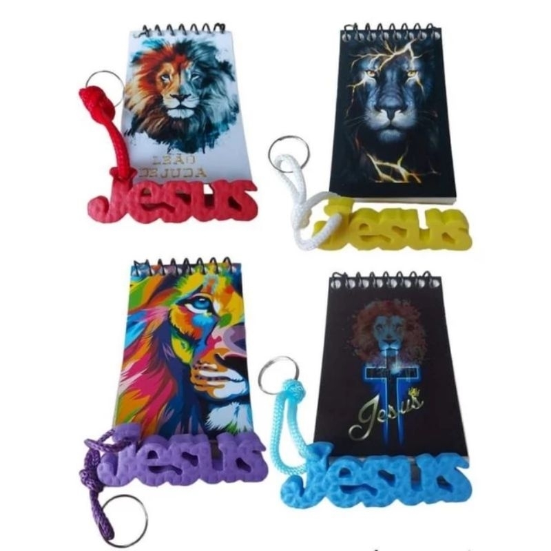 15 kit blocos e chaveiro Jesus lembrancinhas evangélicas jovens festividades