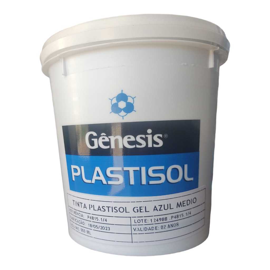 TINTA PARA SERIGRAFIA PLASTISOL GEL AZUL MEDIO(ROYAL) - GENESIS - 900ML