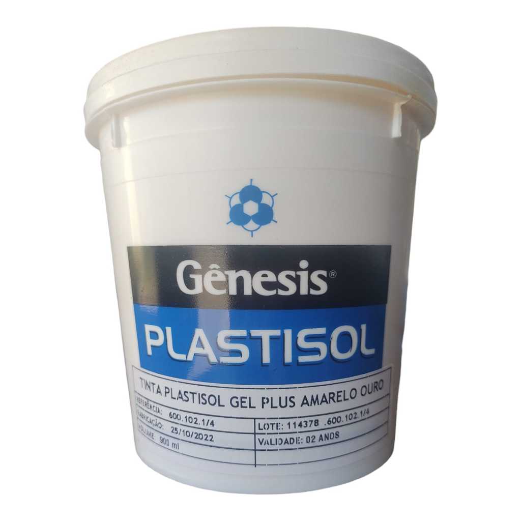 TINTA PARA SERIGRAFIA PLASTISOL GEL AMARELO OURO - GENESIS - 900 ML