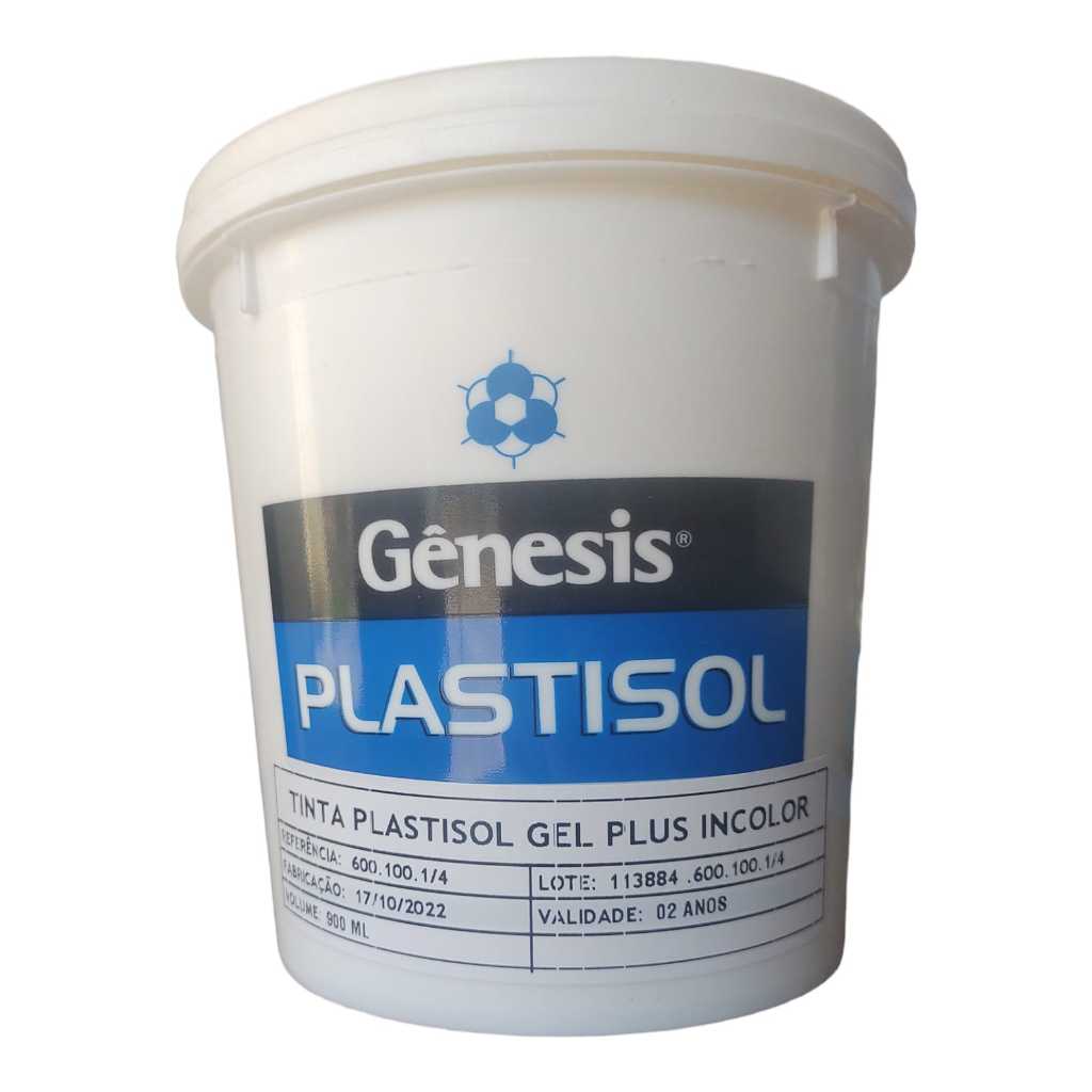 TINTA PARA SERIGRAFIA PLASTISOL GEL INCOLOR - GENESIS - 900 ML