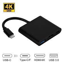 Adaptador tipo C para 4K USB 3.0 HDMI compatível com hub doca divisor Macbook Air Pro