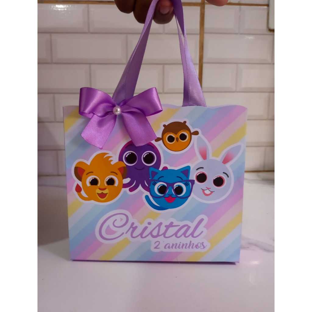Sacolinha Personalizada do Bolofofos menina  lembrancinhas personalizadas para festa caixinhas