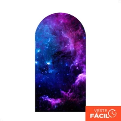 Capa Painel Romano Festa Galáxia Universo Sublimado Em Tecido Com Elástico 2x1m