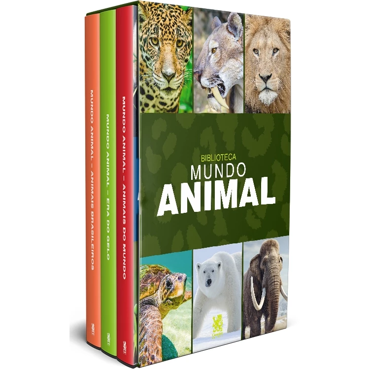Box com 3 Livros da Biblioteca Mundo Animal