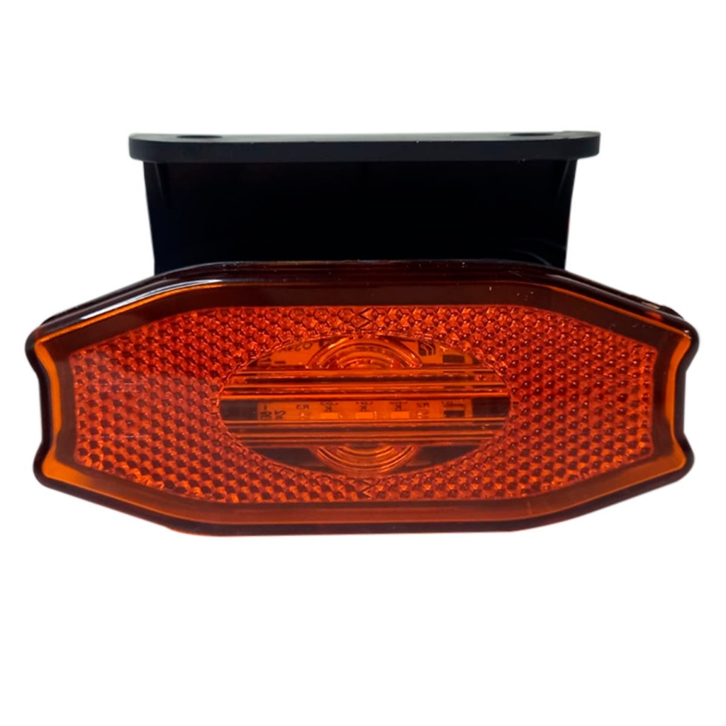 Lanterna Lateral Elipse LED Bivolt com Suporte Caminhão Carreta Guerra Ambar em Oferta na Shopee