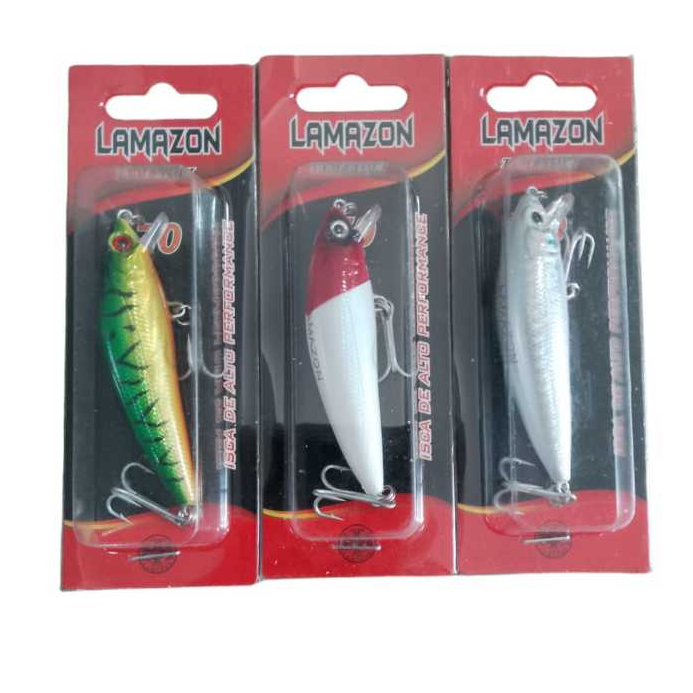 Kit C/3 Isca Artificial Meia Água 7cm 9,2gr Igual a Brava Promoção Pronta Entrega