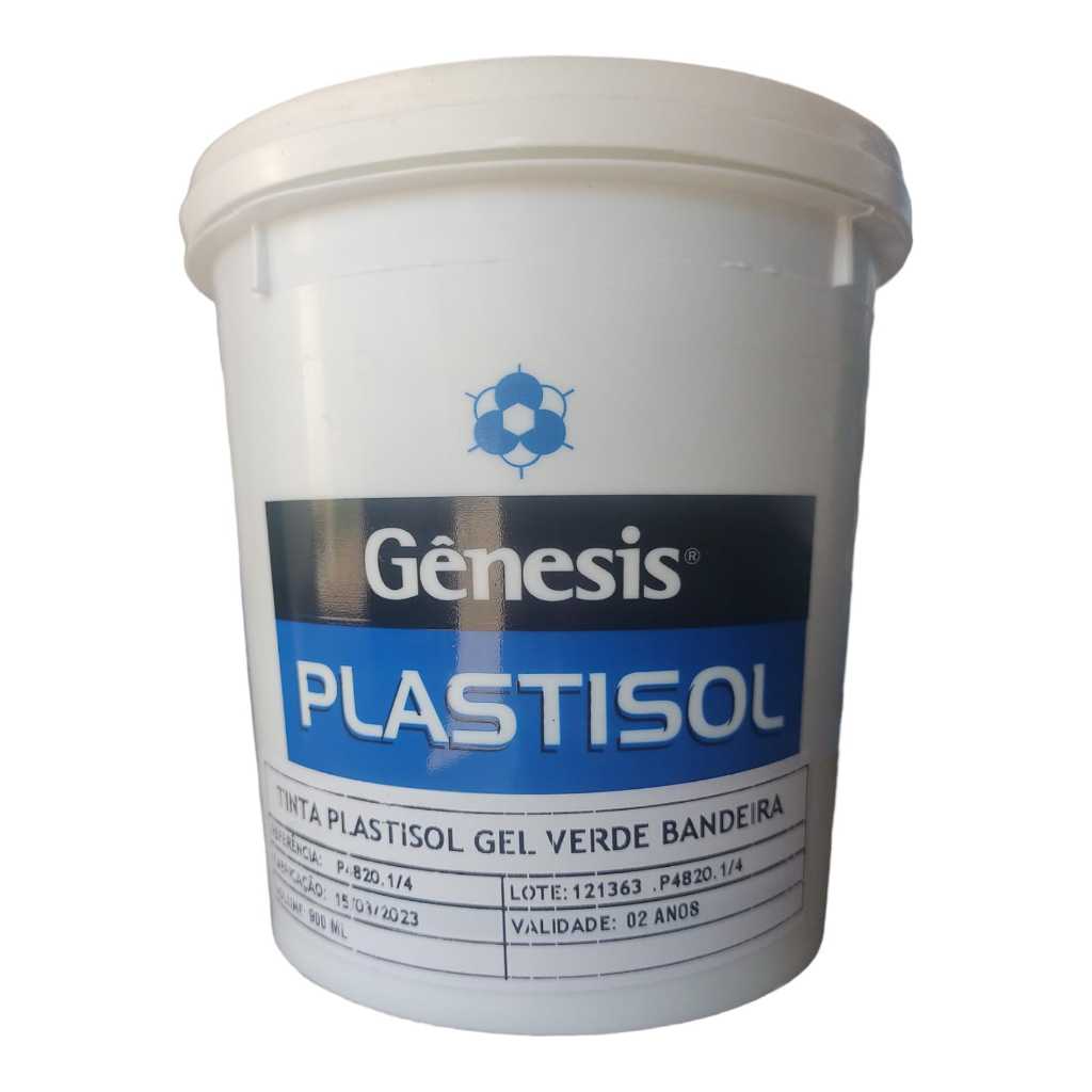 TINTA PARA SERIGRAFIA PLASTISOL GEL VERDE BANDEIRA - GENESIS - 900 ML