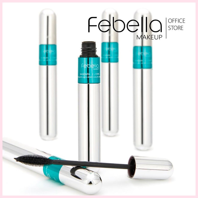 Máscara P/ Cílios Rímel prova d' água 2 Em 1 Volume Extra febella em Oferta na Shopee