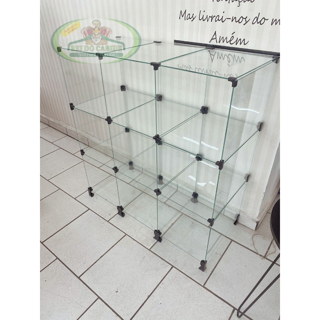Balcão De Atendimento Em Vidro Modulado 0,90 X 1,00 X 0,30 em Oferta na Shopee