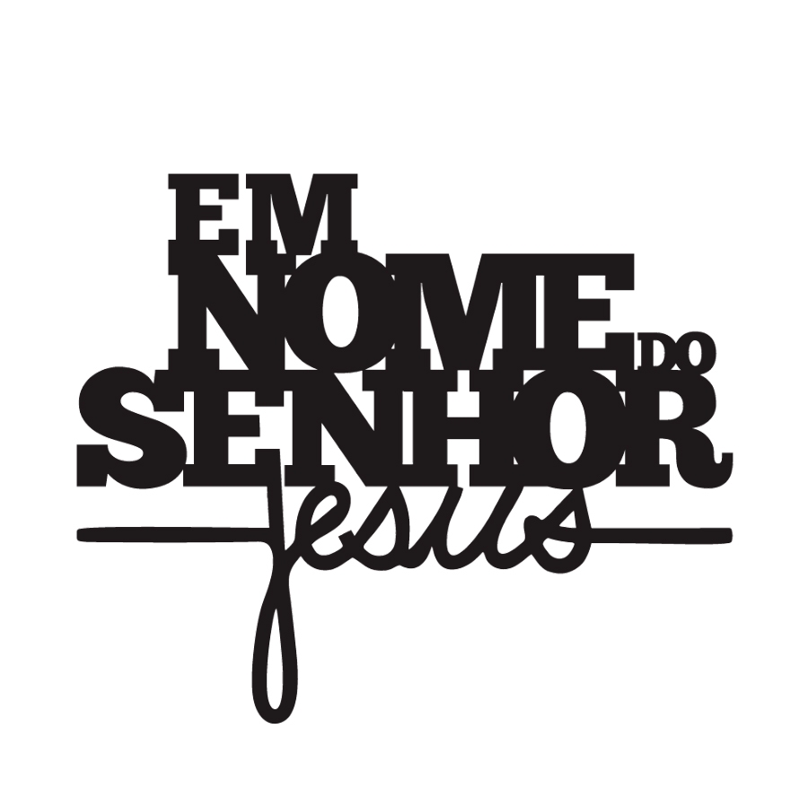 Em Nome do Senhor Jesus Decoração Casa Igreja Templo Placa Decorativa MDF Achadinhos da Shopee