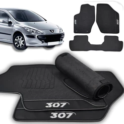 Tapete de Carro para o 307 2002 2003 2004 2005 2006 2007 2008 2009 2010 2011 2012 - 3 peças