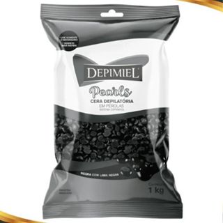 Cera Depilatória em Pérolas Negra 1kg - Depimiel em Oferta na Shopee