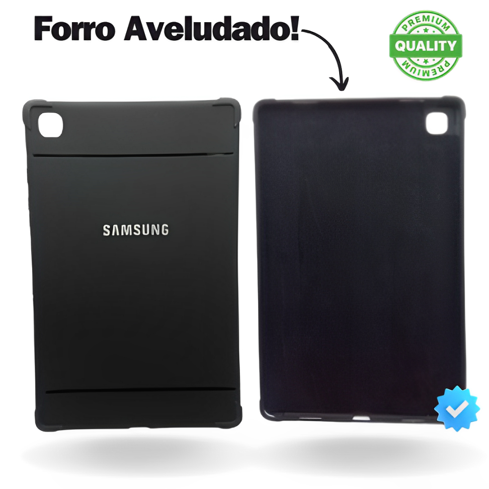 Capa Tablet Anti-Impacto Galaxy Tab A7 10.4 Polegadas SM-T500 SM-T505 Silicone Aveludada