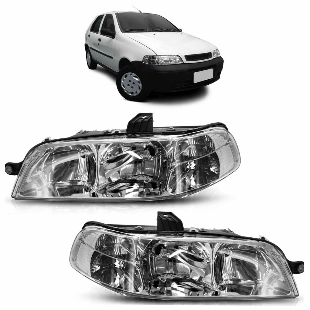 Farol Dianteiro Palio G2 2001 2002 2003 2004 2005 2006 Lente Lisa Acrilico em Oferta na Shopee
