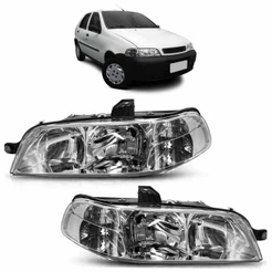 Farol Dianteiro Palio G2 2001 2002 2003 2004 2005 2006 Lente Lisa Acrilico