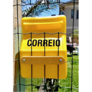 Caixa para correspondência, Carta, Correios, Caixinha plástica  16x19x15 Amarela em Oferta na Shopee