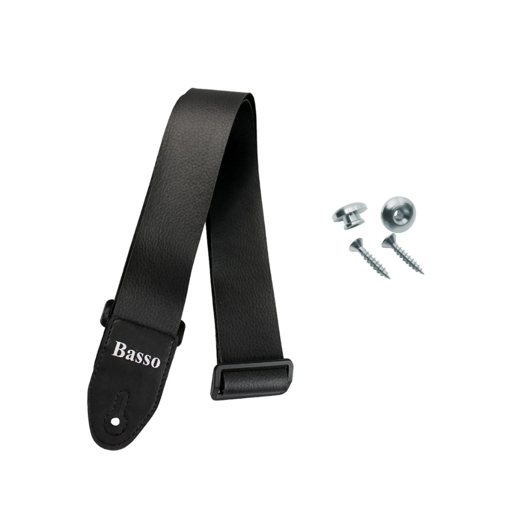 Correia P/ Violão Guitarra e Contra Baixo Basso NY01 + Par de roldanas em Oferta na Shopee