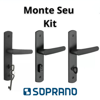 Fechadura para porta Externa/Interna/Banheiro Soprano Modelo Ipanema Preta em Oferta na Shopee