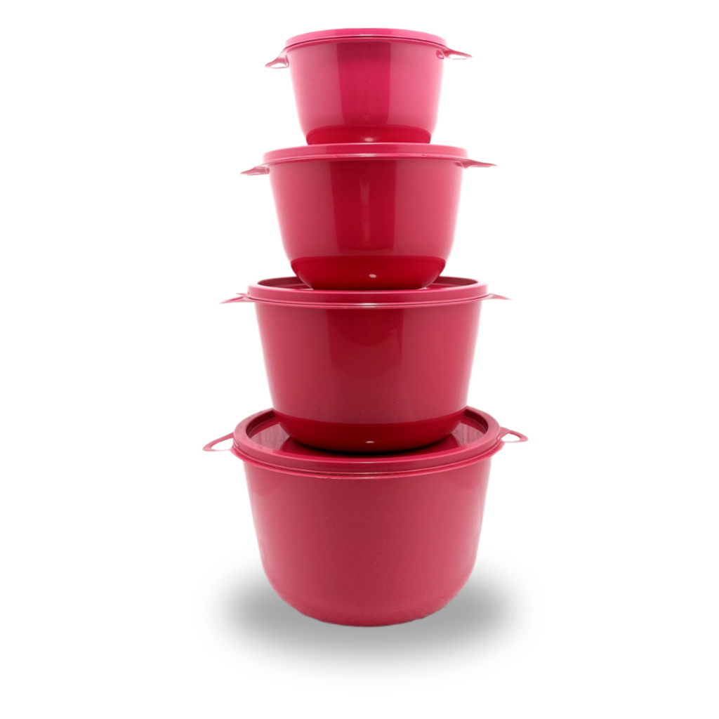 Kit Vasilhas Plastico Bacia Grande Média E Pequena 4 Peças