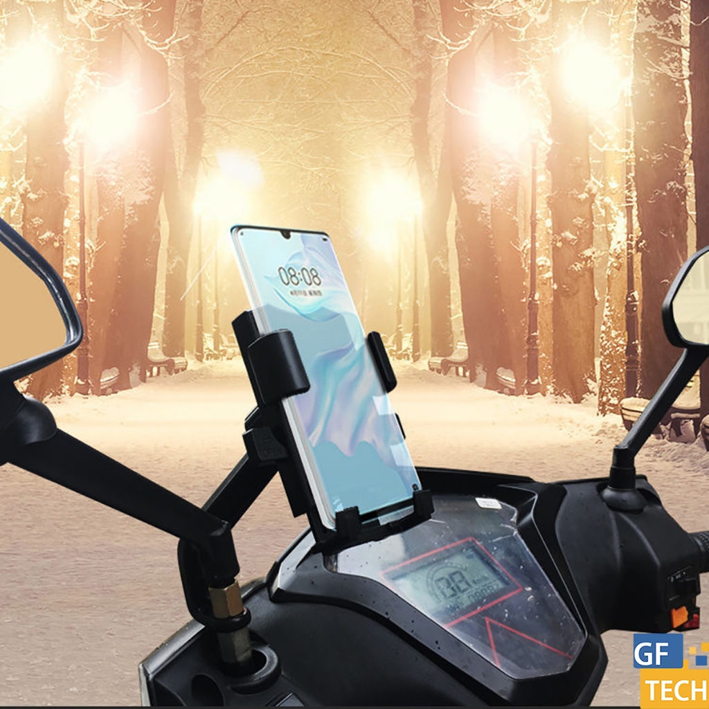 Suporte De Celular Para Moto Retrovisor Reforçado Gps Rotação 360°