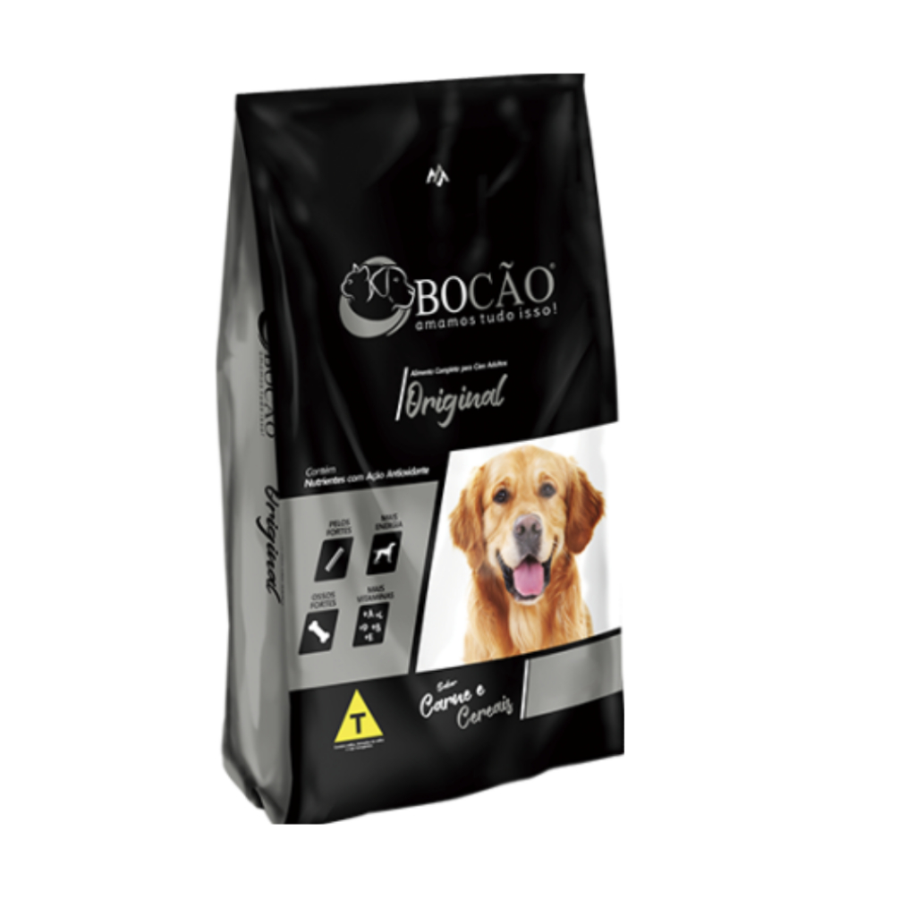 Ração Bocão Original 15kg para Cães Adultos Nutrição Completa Custo Benefício Alta Aceitação