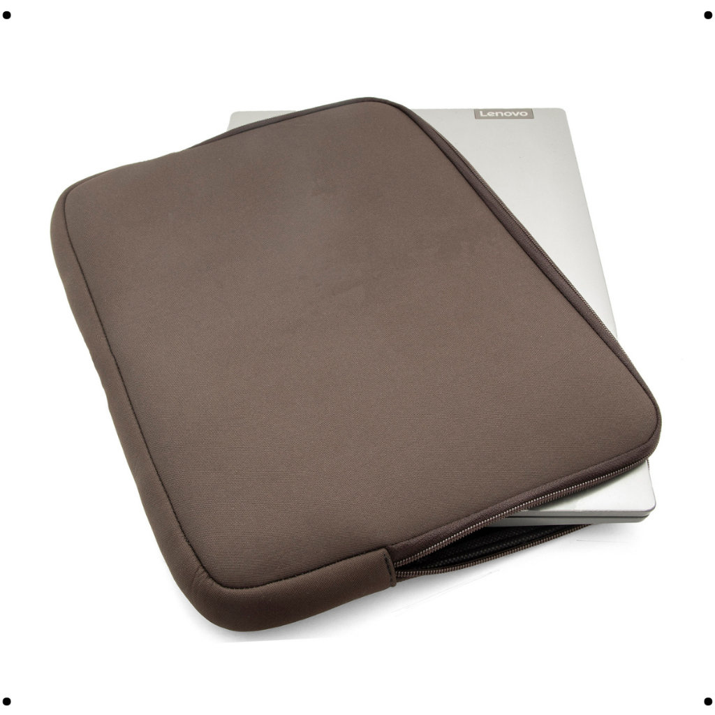 Capa Case Notebook Marrom 15.6 Resistente Impermeável C/Alça  Zíper 14/15/17 Polegadas Sem Bolso