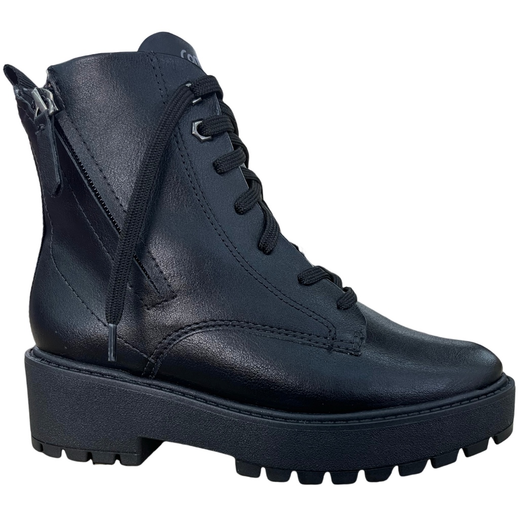coturno bota feminina tratorada plataforma comfortflex 97304