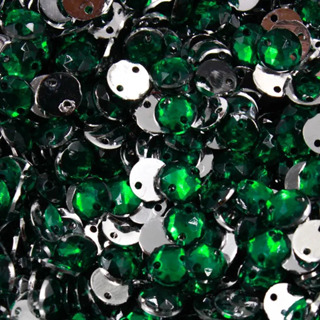 chaton ( redondo ) ( costura ) 6 mm ( VERDE BANDEIRA ) em Oferta na Shopee