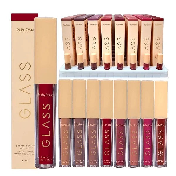 Box 48 Batom Líquido Soft Blur Glass Ruby Rose