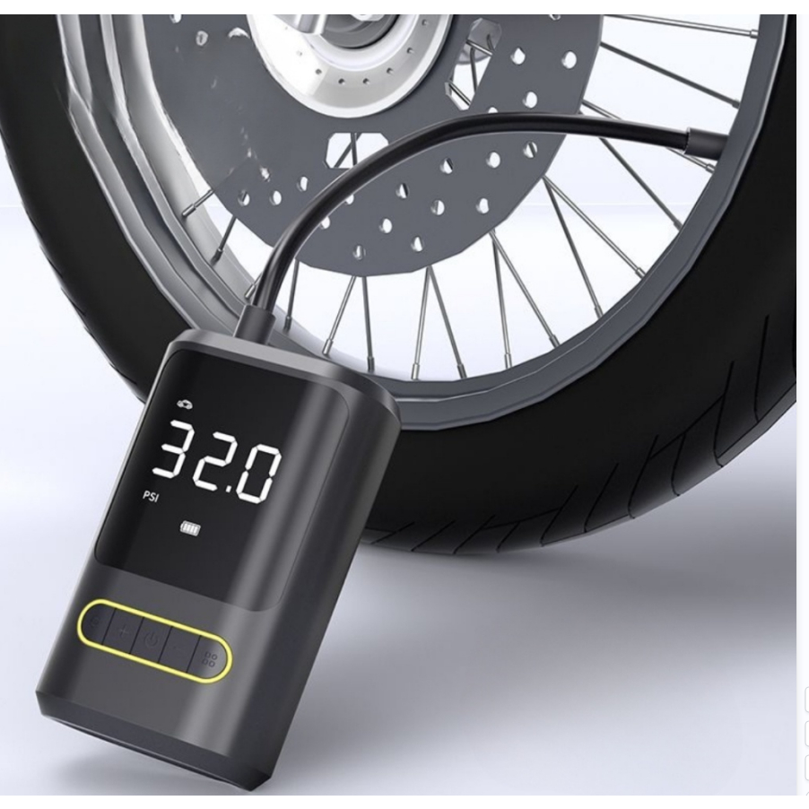 Mini bomba portátil para pneu de carro elétrico para bicicleta, bomba de ar portátil para carregamento sem fio