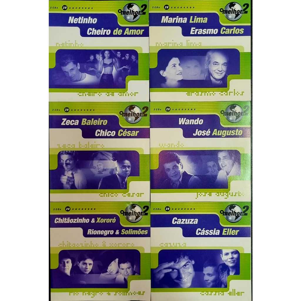 CD Duplo O Melhor de 2 - Coletânea MPB Pop Rock Sertanejo Axé - LOTE M2