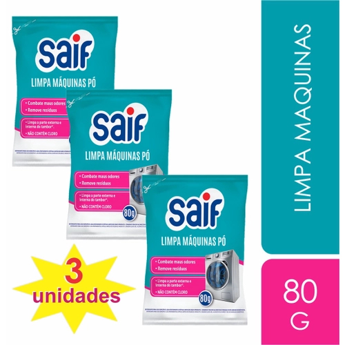 kit 2/3 Limpa Máquinas de Lavar Saif 80g em Oferta na Shopee