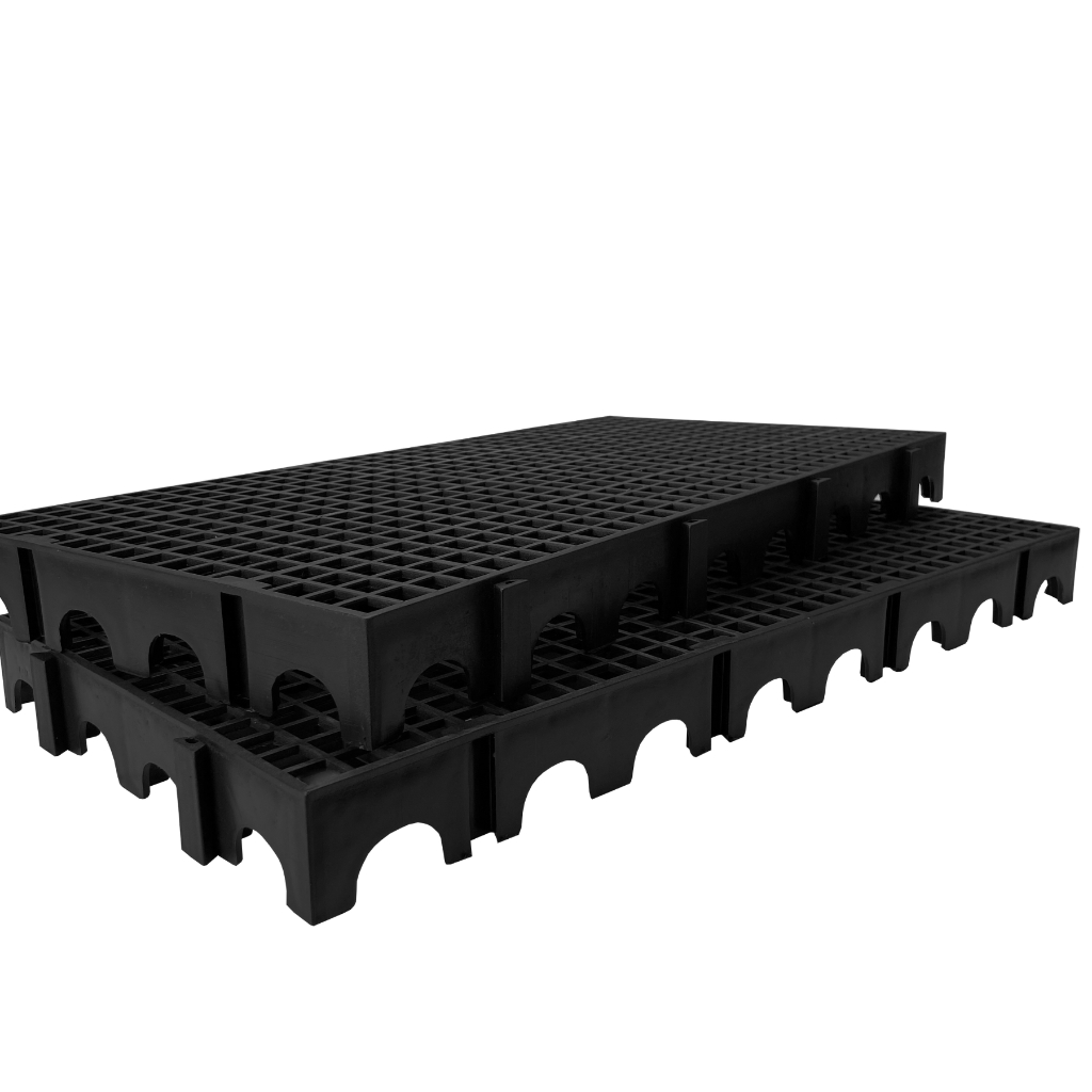 Estrado Plástico Preto ALTO 50x25x5cm de Altura Câmara Fria