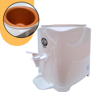 Filtro de Agua Suporte Para Galão Com Cuba de Barro Cerâmica Base Forte e Resistente Lavanca Manual Para Saíde de Agua Branco