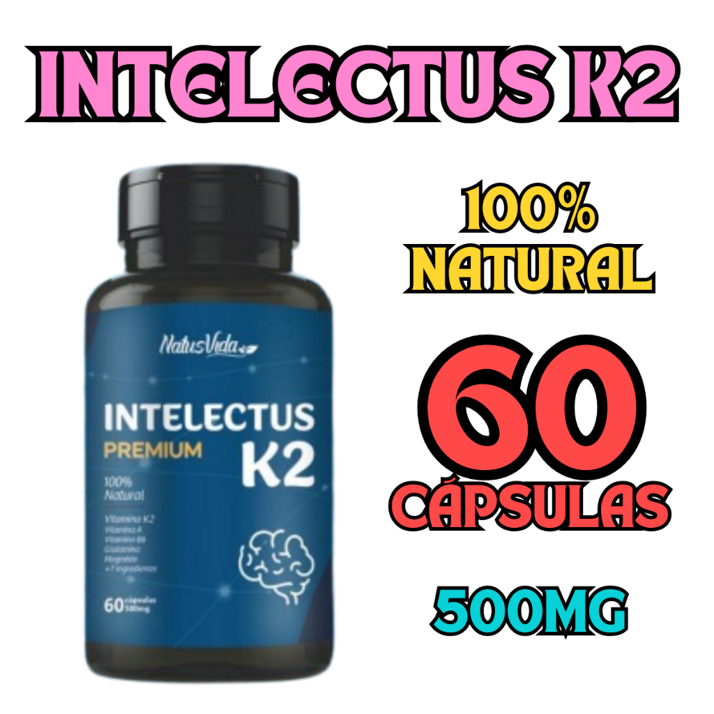 Intelectus K2 500mg Clareza Mental e Foco 60Caps NatusVida