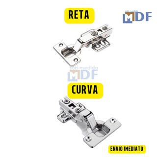 Kit 2 Dobradiças com amortecedor 35mm PARA MÓVEIS EM GERAL em Oferta na Shopee