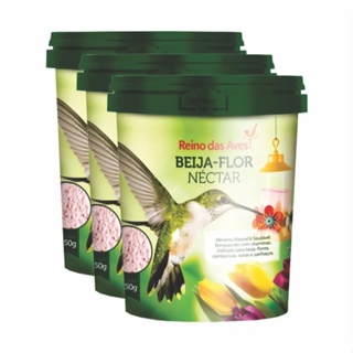 Kit 3un Nectar Beija-Flor Pote 250g Reino Das Aves em Oferta na Shopee