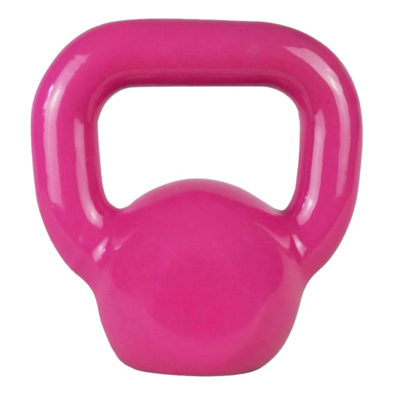Kettlebell Rosa Emborrachado Peso Para Agachamento Glúteos e Pernas Musculação Academia