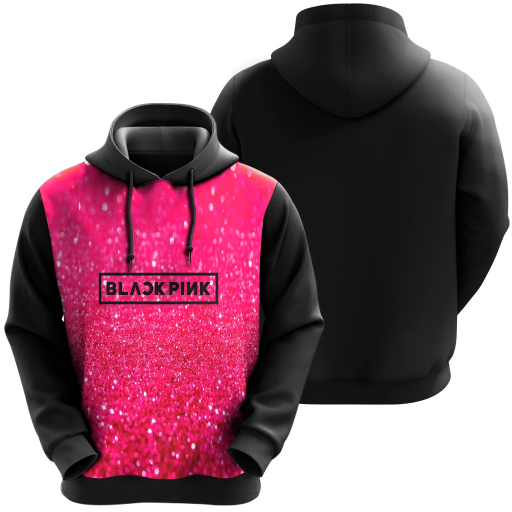 Blusa de Moletom Sublimado Adulto Banda Black Pink