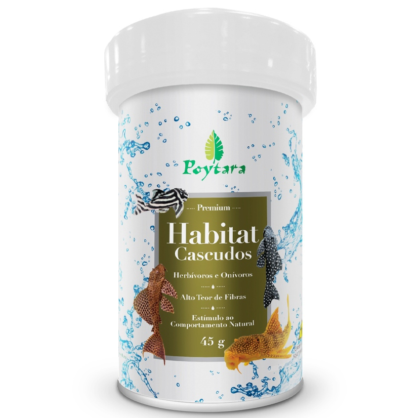 Ração Para Peixes Habitat Cascudos Premium 45g Poytara