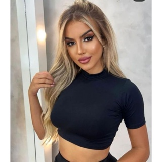 CROPPED BLOGUEIRINHA GOLA ALTA. em Oferta na Shopee